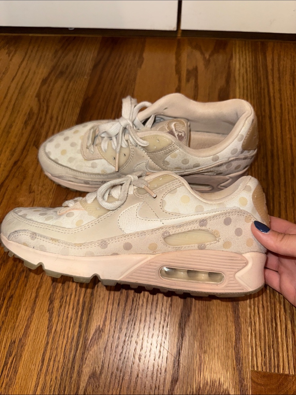 Nike Women’s Neutral Polka Dot Air Max Sneakers in Beige and Cream